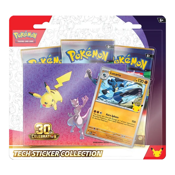 Pokémon TCG: 30th Celebration Lucario Tech Sticker Collection | English