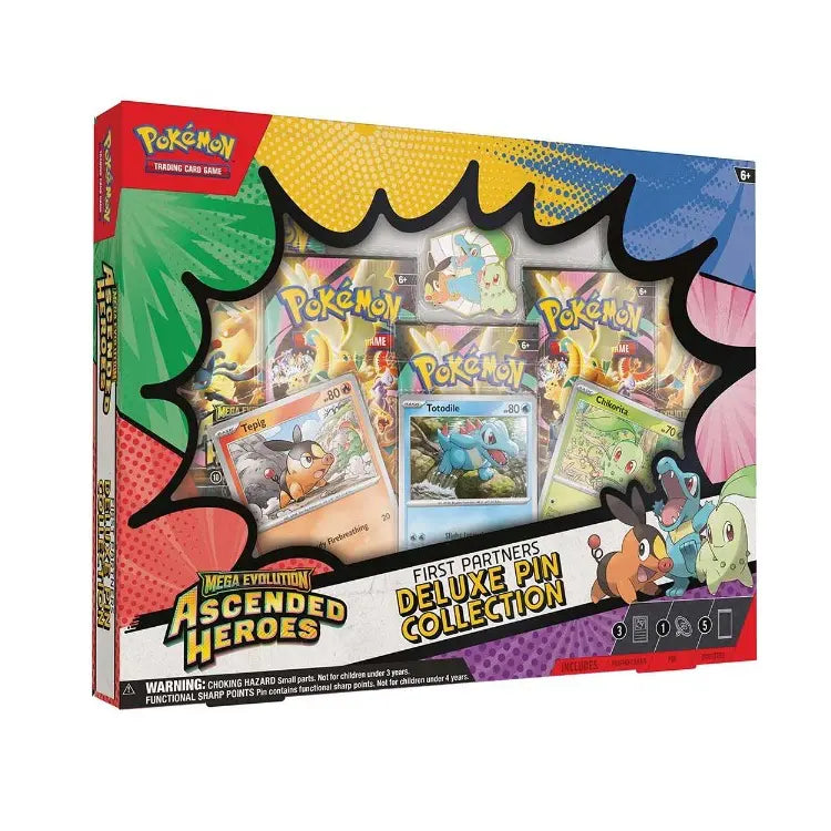 Pokémon TCG: Mega Evolution Ascended Heroes First Partners Deluxe Pin Collection | English